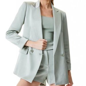 Alice And Olivia JUSTIN ROLL CUFF BLAZER Sage